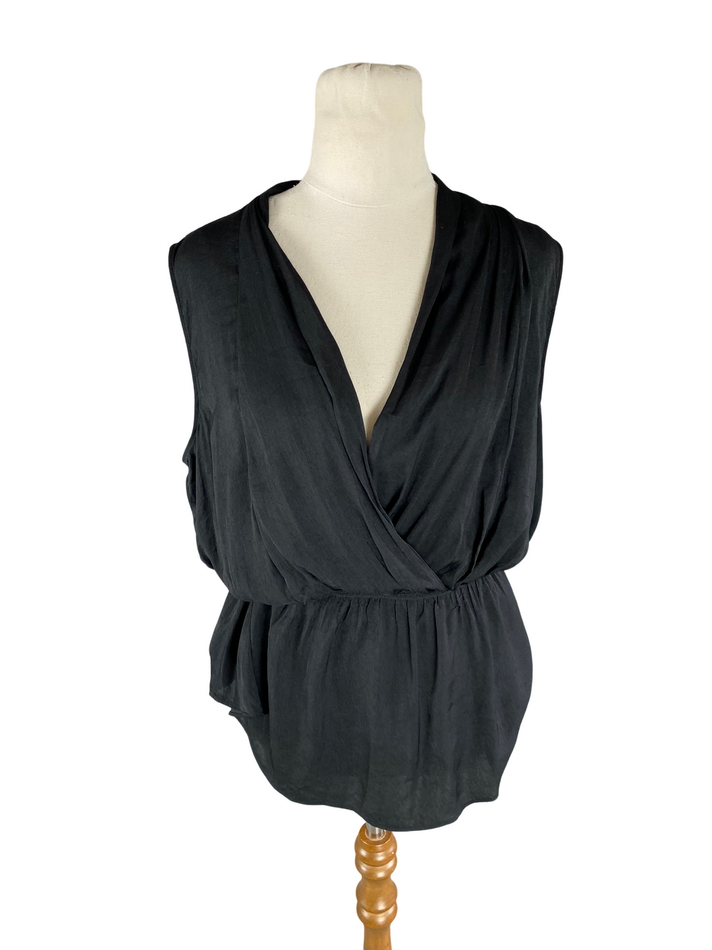 Witchery black crossover sleeveless top | size 12