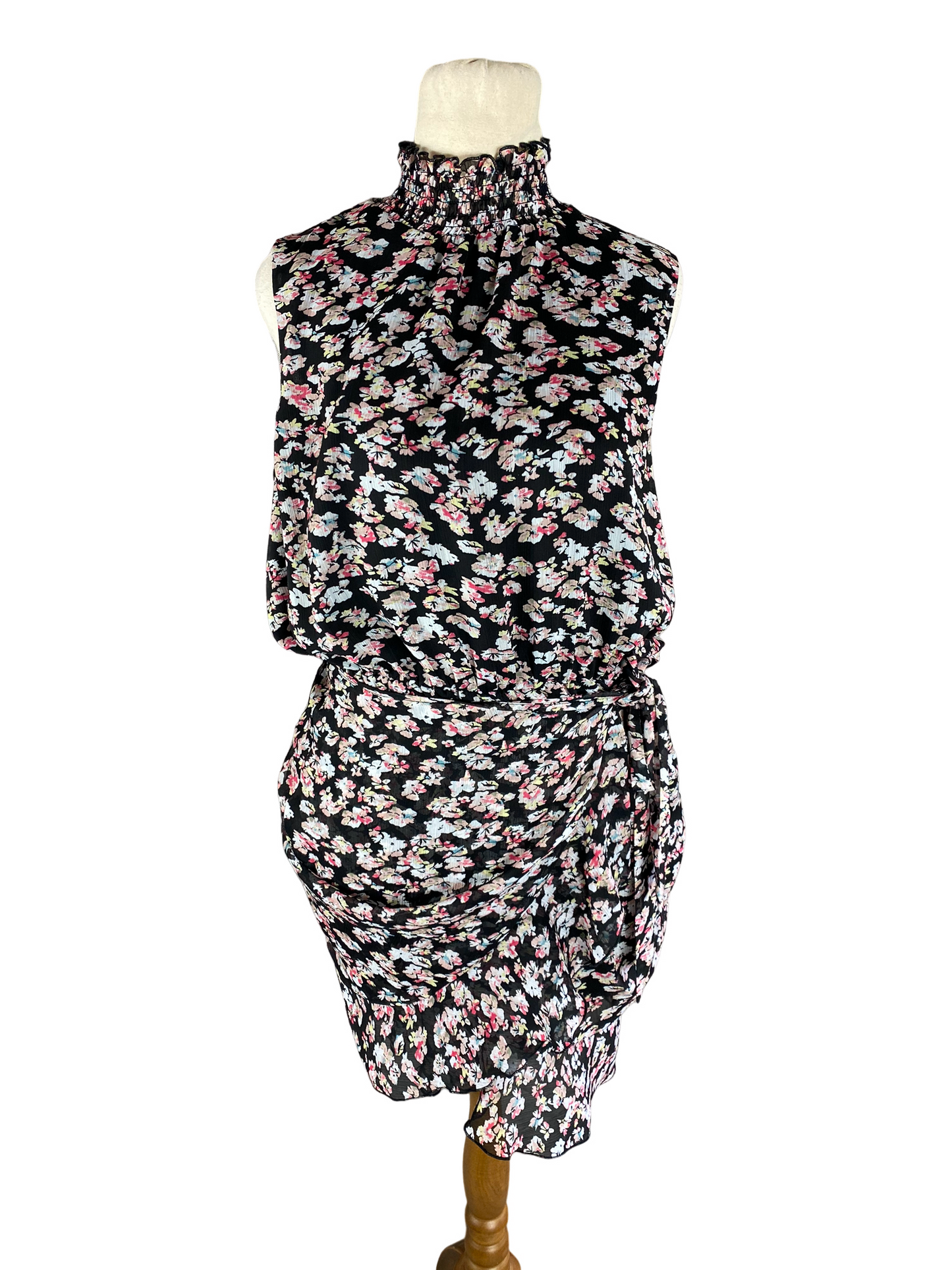 Decjuba wrap sleeveless floral pattern dress | size 12