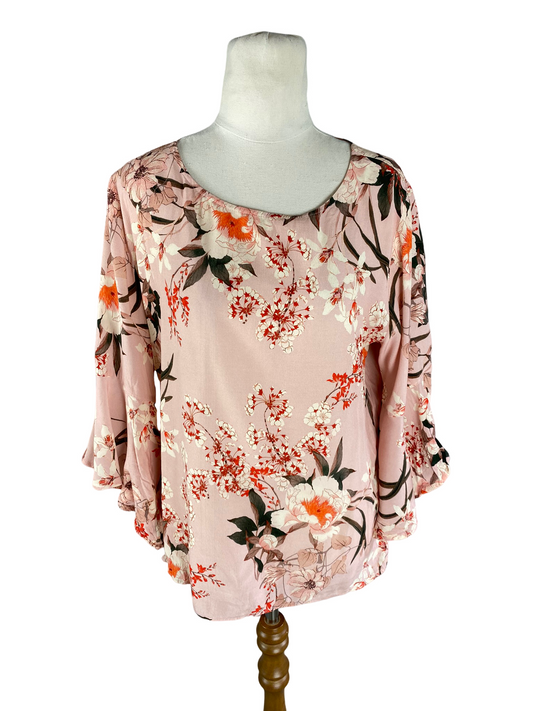 Repertoire pink floral top | size 12