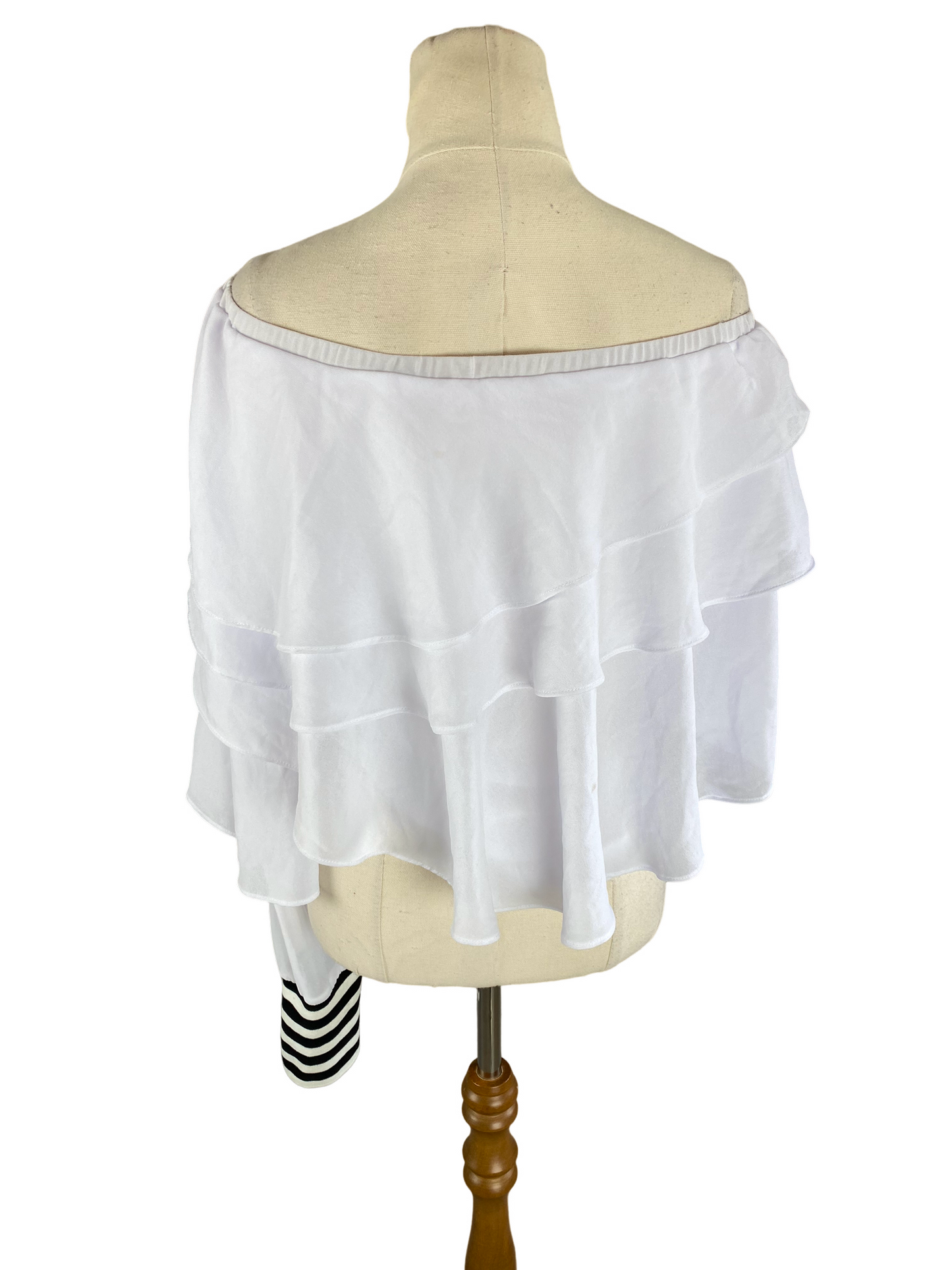 Charlo one shoulder white ruffle top | size 14