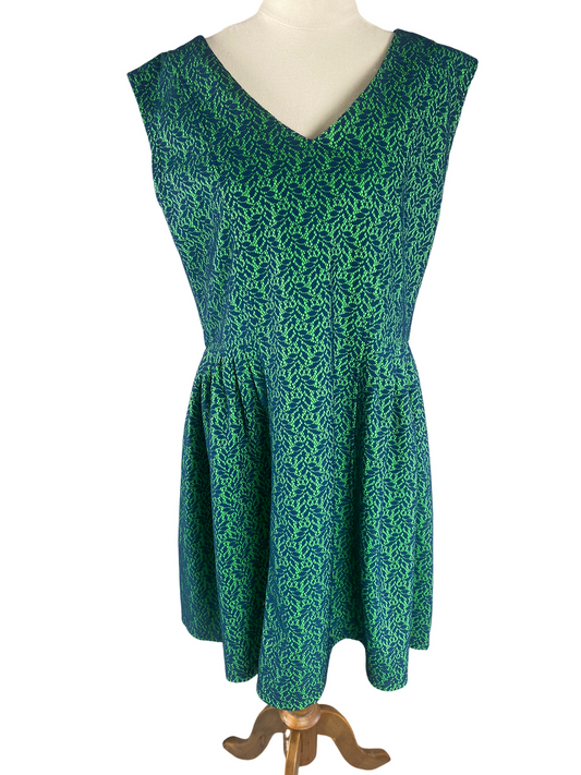 Caroline Morgan green sleeveless dress | size 14