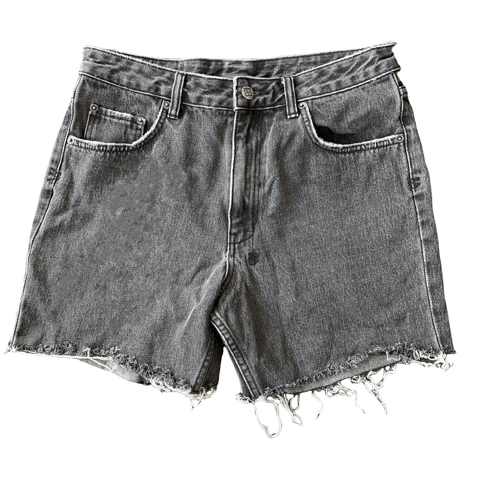 Ksubi grey wash denim shorts racer short cement | size 30