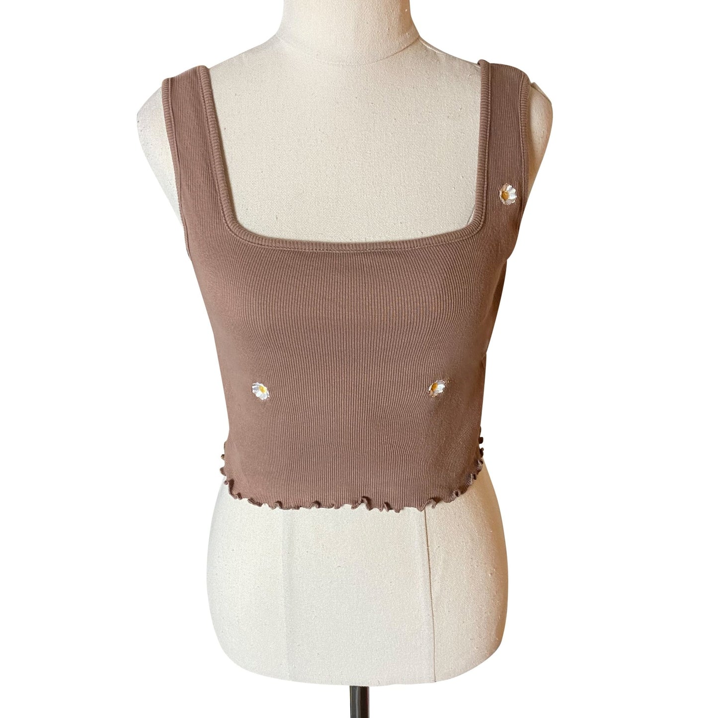 OG Base brown daisy crop top | size 8