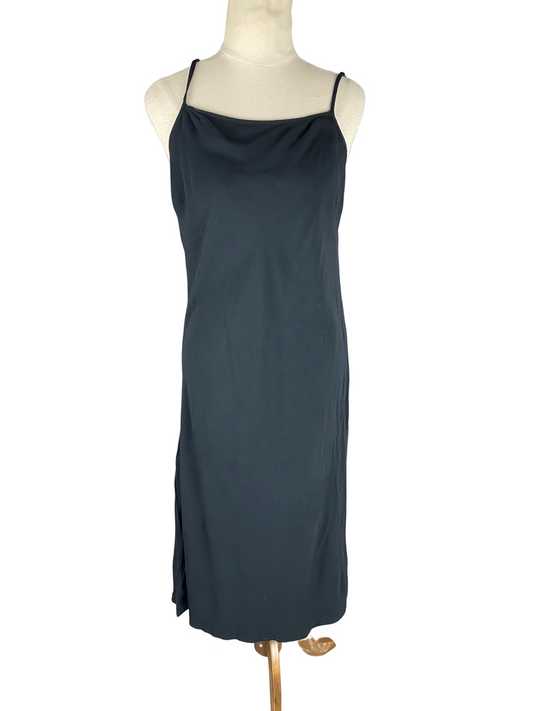 Max black midi slip dress | size 10