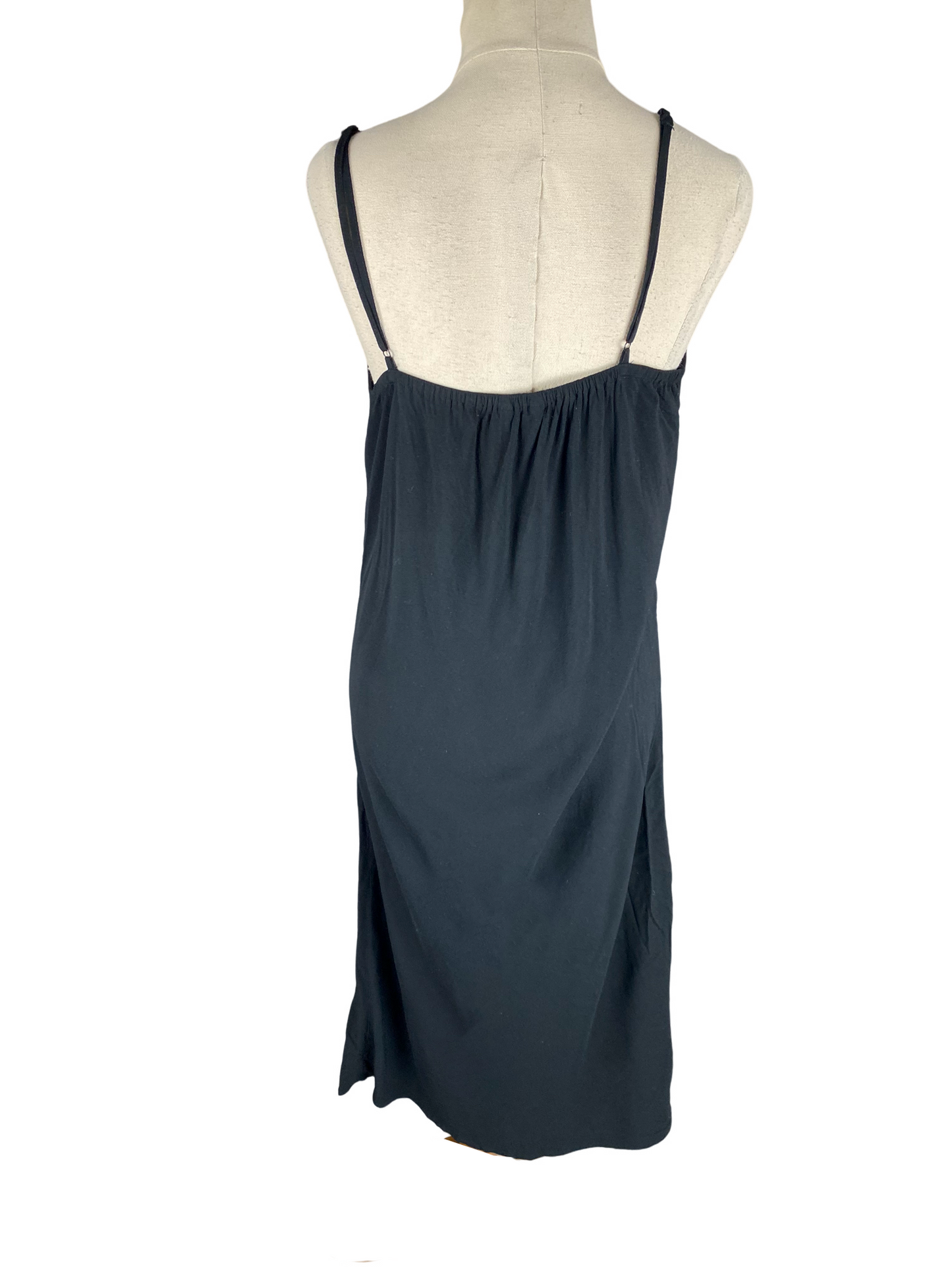 Max black midi slip dress | size 10