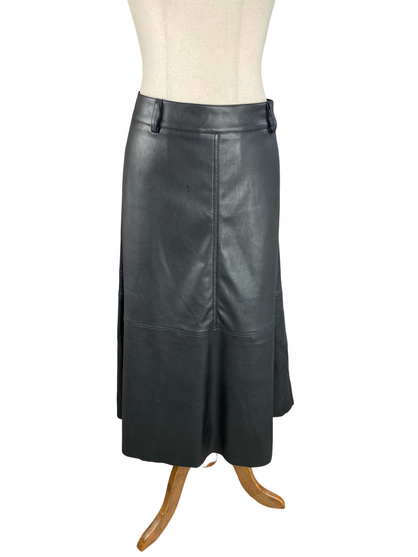 Decjuba leather-look midi skirt | size 12