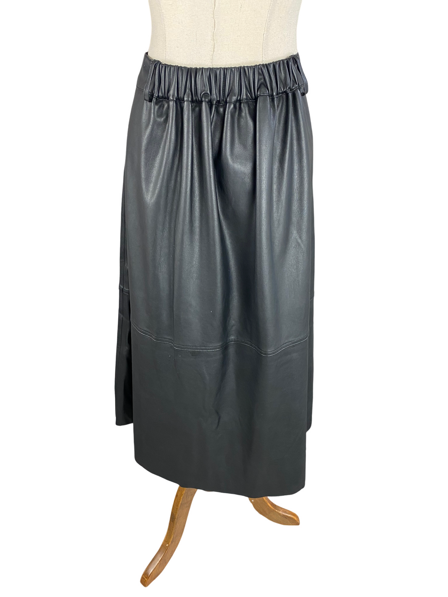 Decjuba leather-look midi skirt | size 12