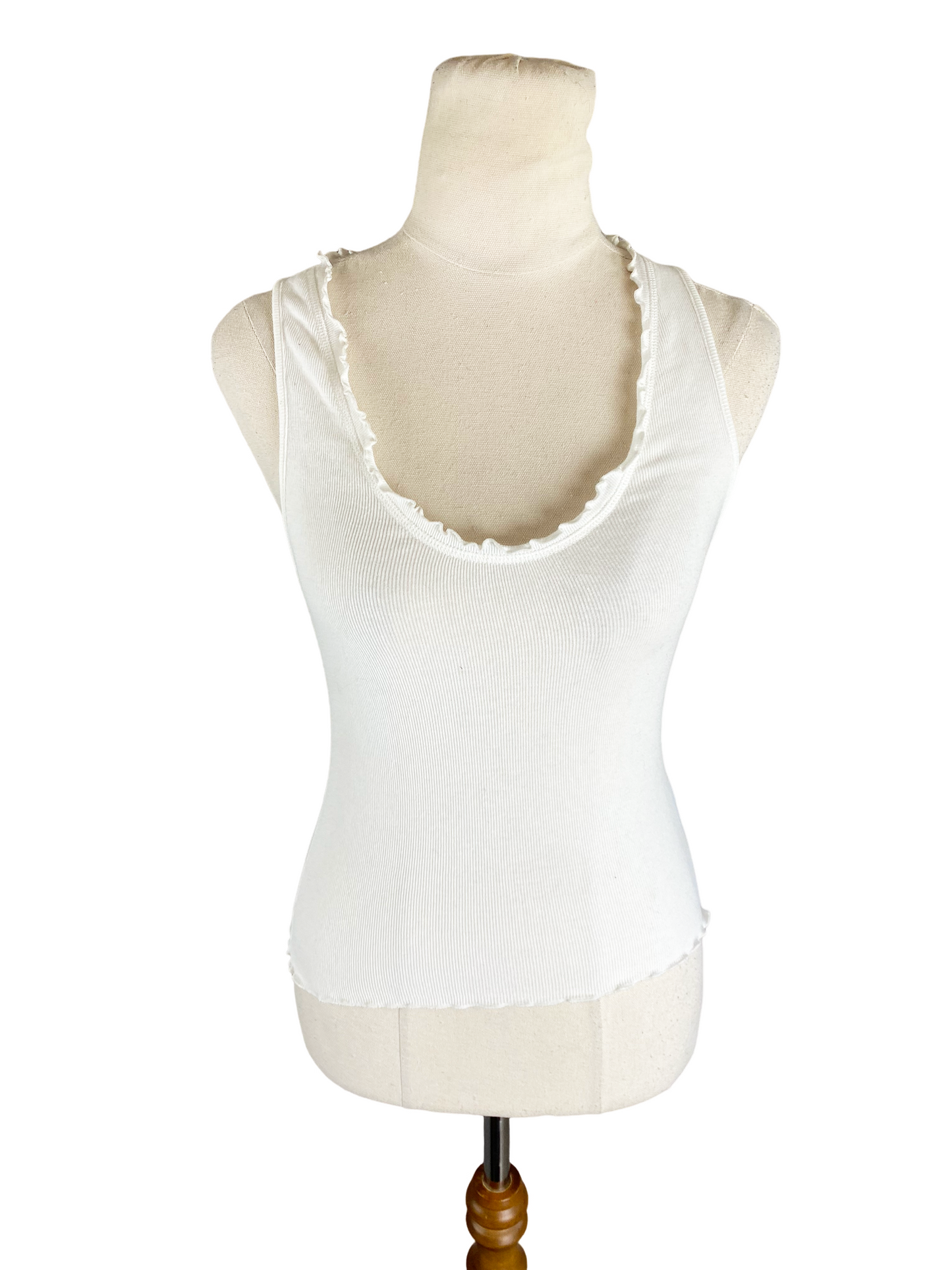 Bec + Bridge white frill sleeveless top | size 8