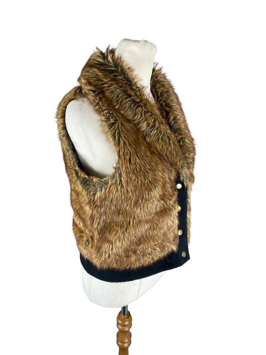 Glassons faux fur vest | size small