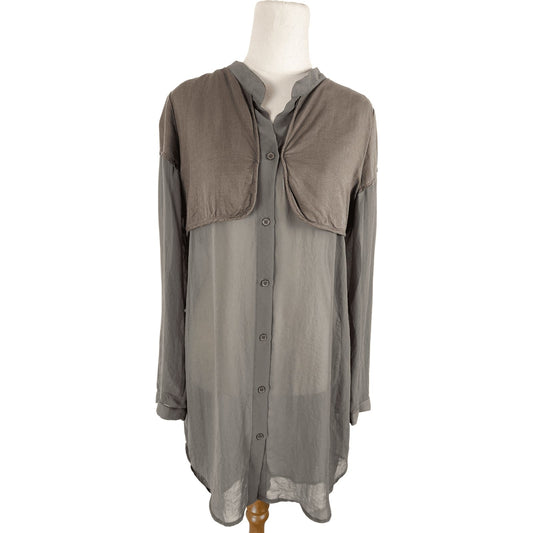 Moochi longline sheer shirt | size 8