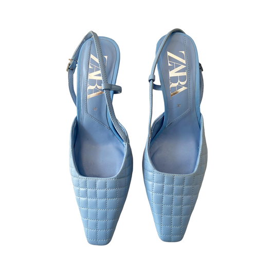 Zara baby blue heels | size 6 or EU 37