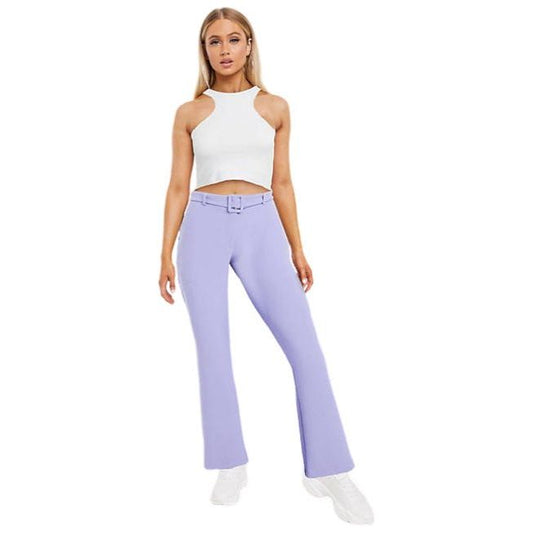 ASOS DESIGN Hourglass belted kick flare trousers | size 10