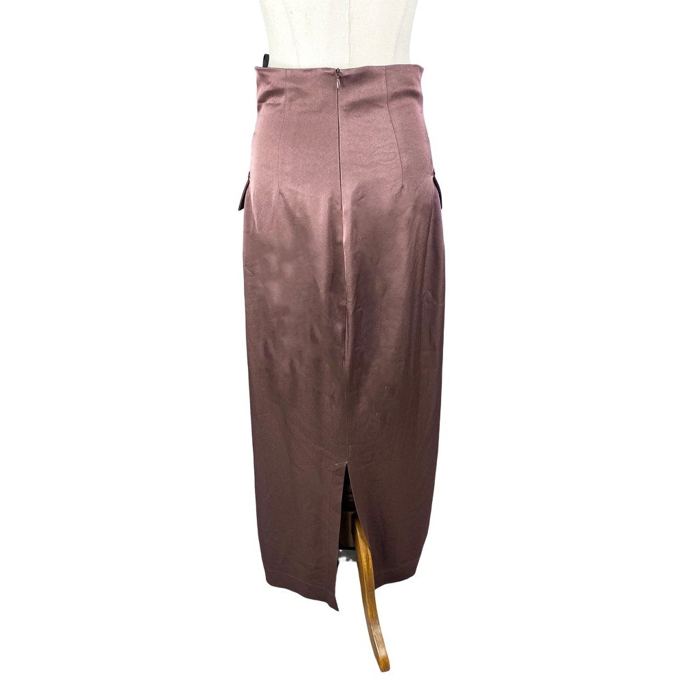 Paris Georgia chocolate brown maxi skirt | size 10