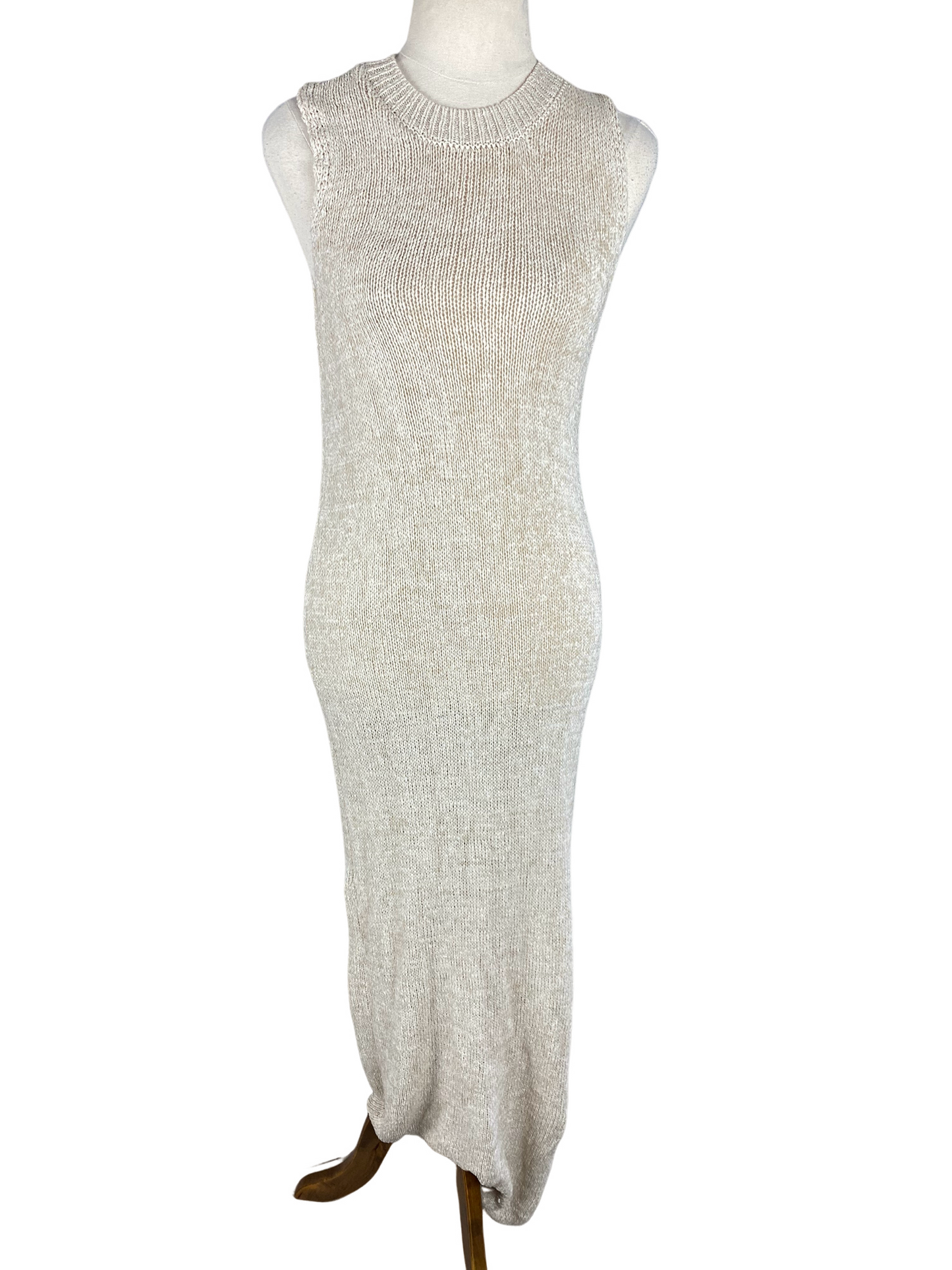 Beige maxi dress | size 8