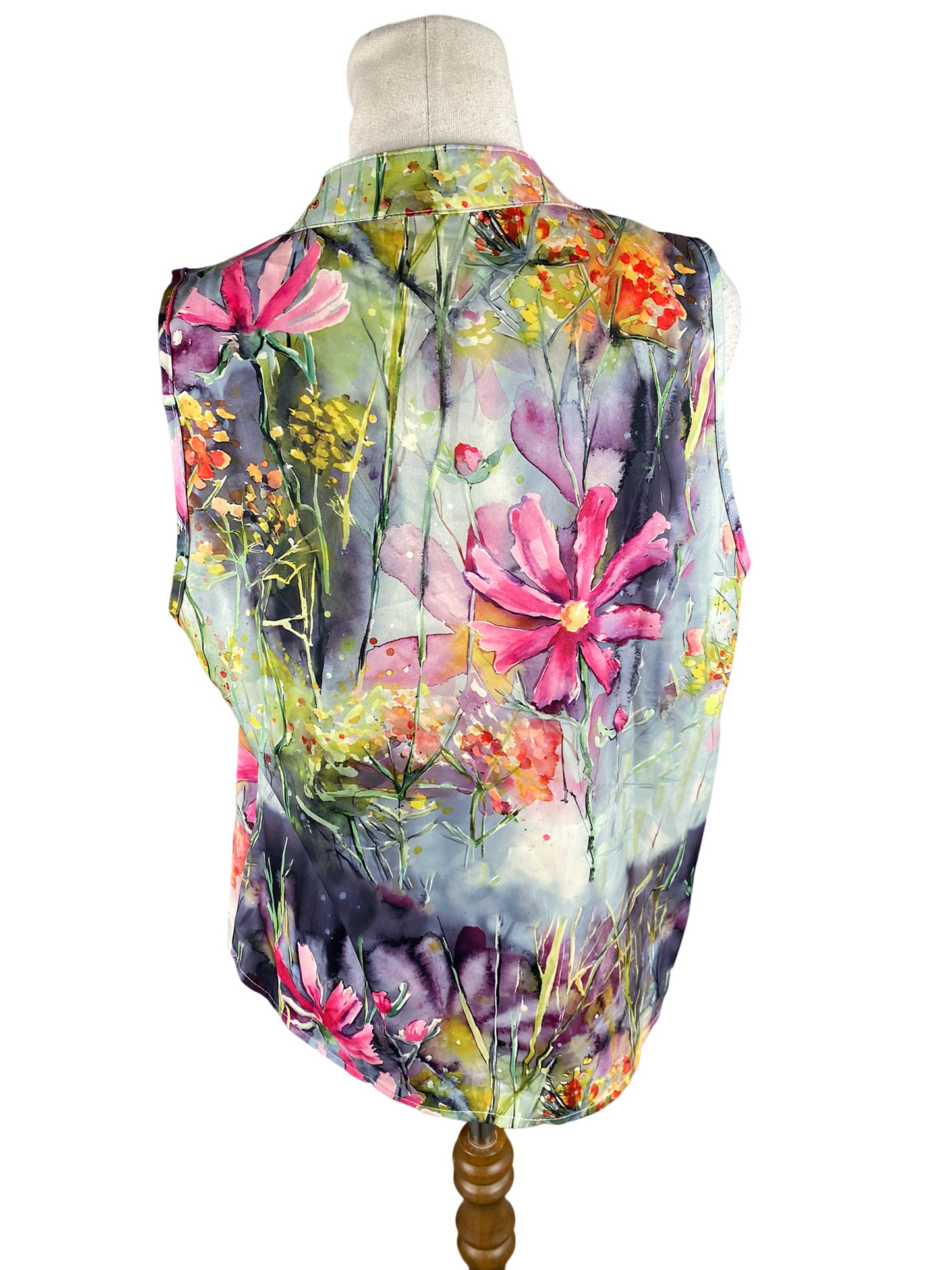 Floral sleeveless shirt | size 8-10