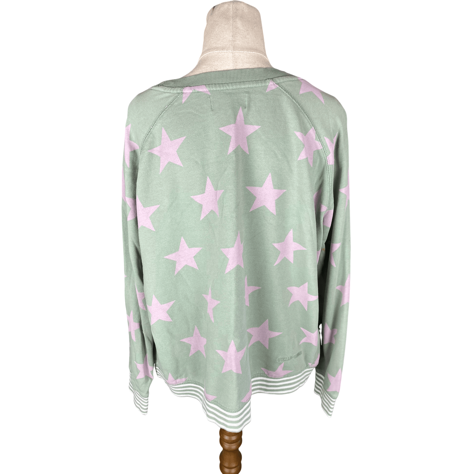 Stella & Gemma green and pink print crew neck sweatshirt | size 8