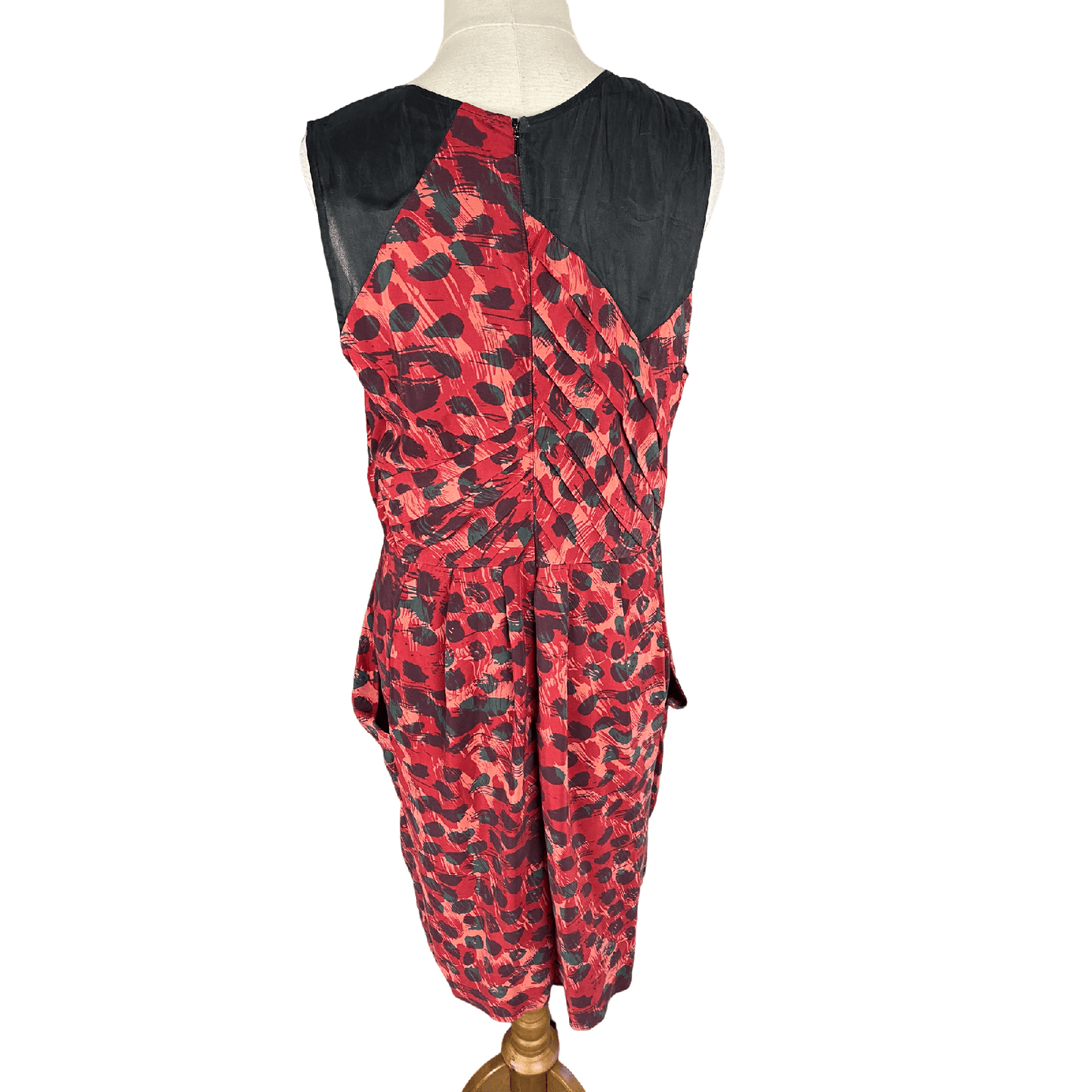 Whistles silk red print dress | size 14