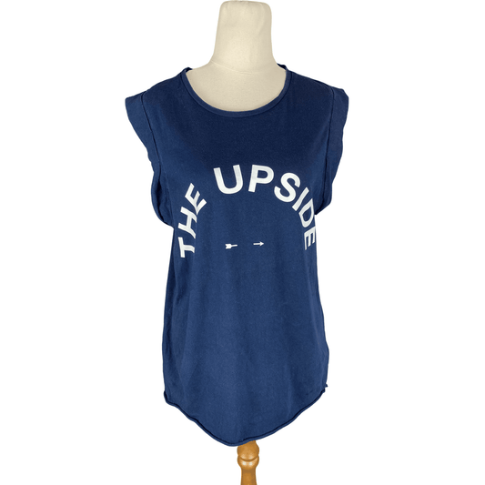 The Upside navy logo tank | size 14