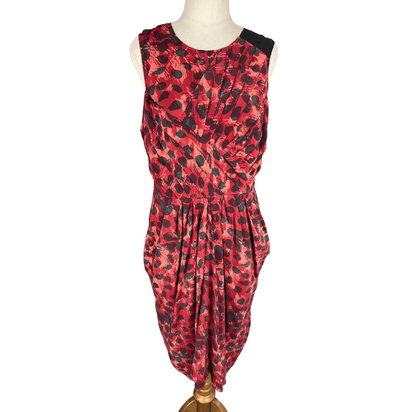 Whistles silk red print dress | size 14