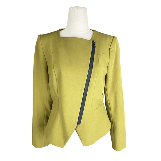 Cue olive zip jacket | size 12 - as new