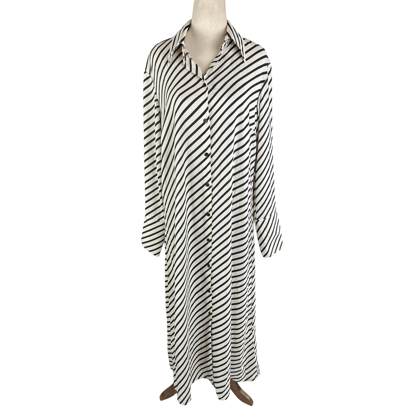 NEW with tag H&M stripe long sleeve maxi dress | size 12-14