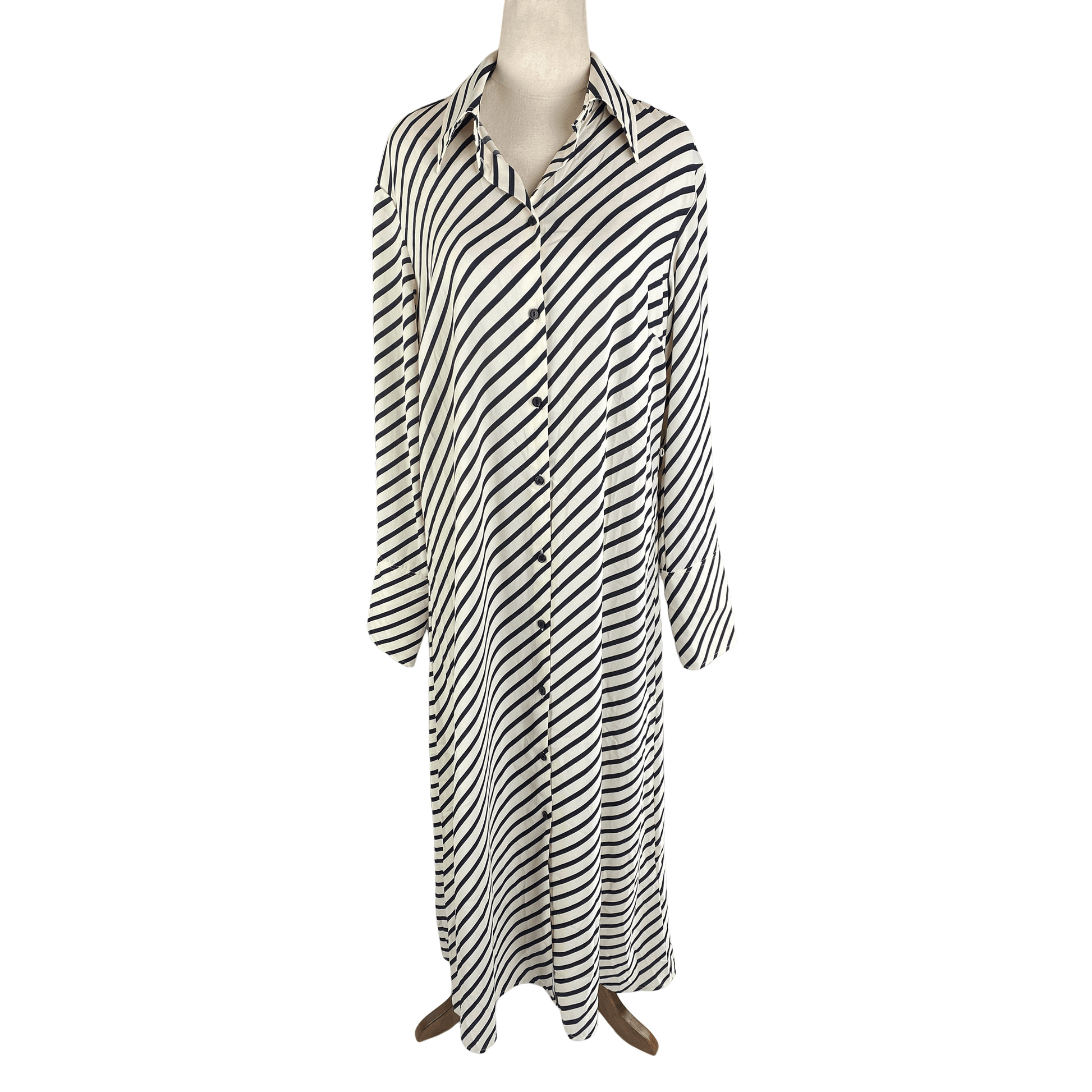 NEW with tag H&M stripe long sleeve maxi dress | size 12-14