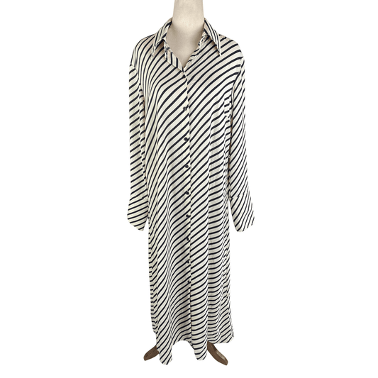 NEW with tag H&M stripe long sleeve maxi dress | size 12-14