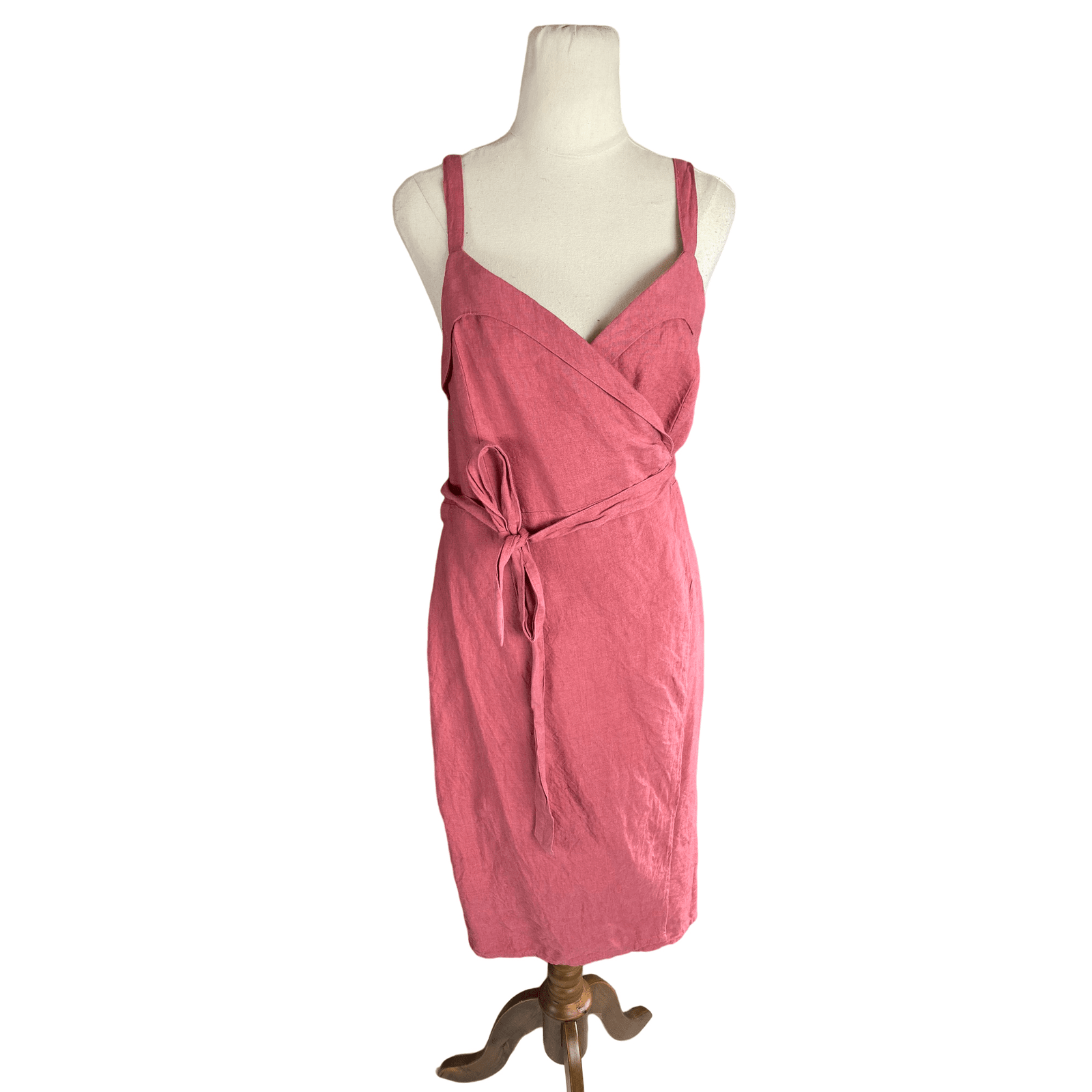 Max linen-blend wrap dress | size 10