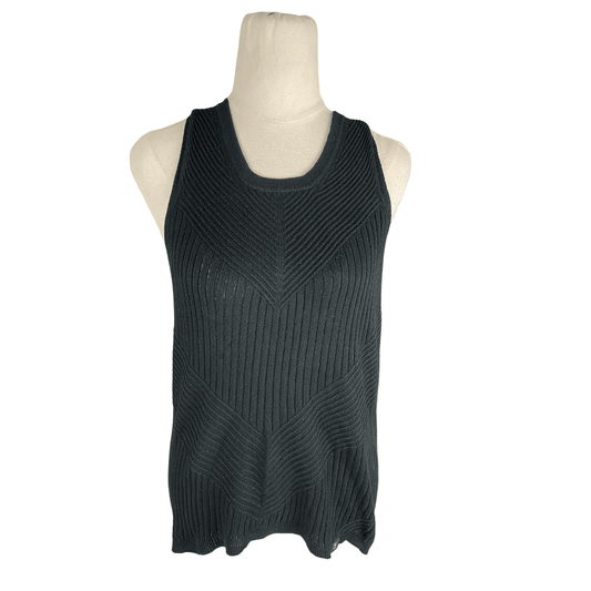 Kilt black rib sleeveless top | size 10