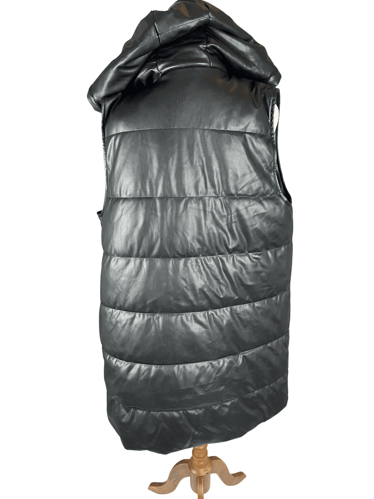 Zara longline faux leather vest | size 12-14 medium