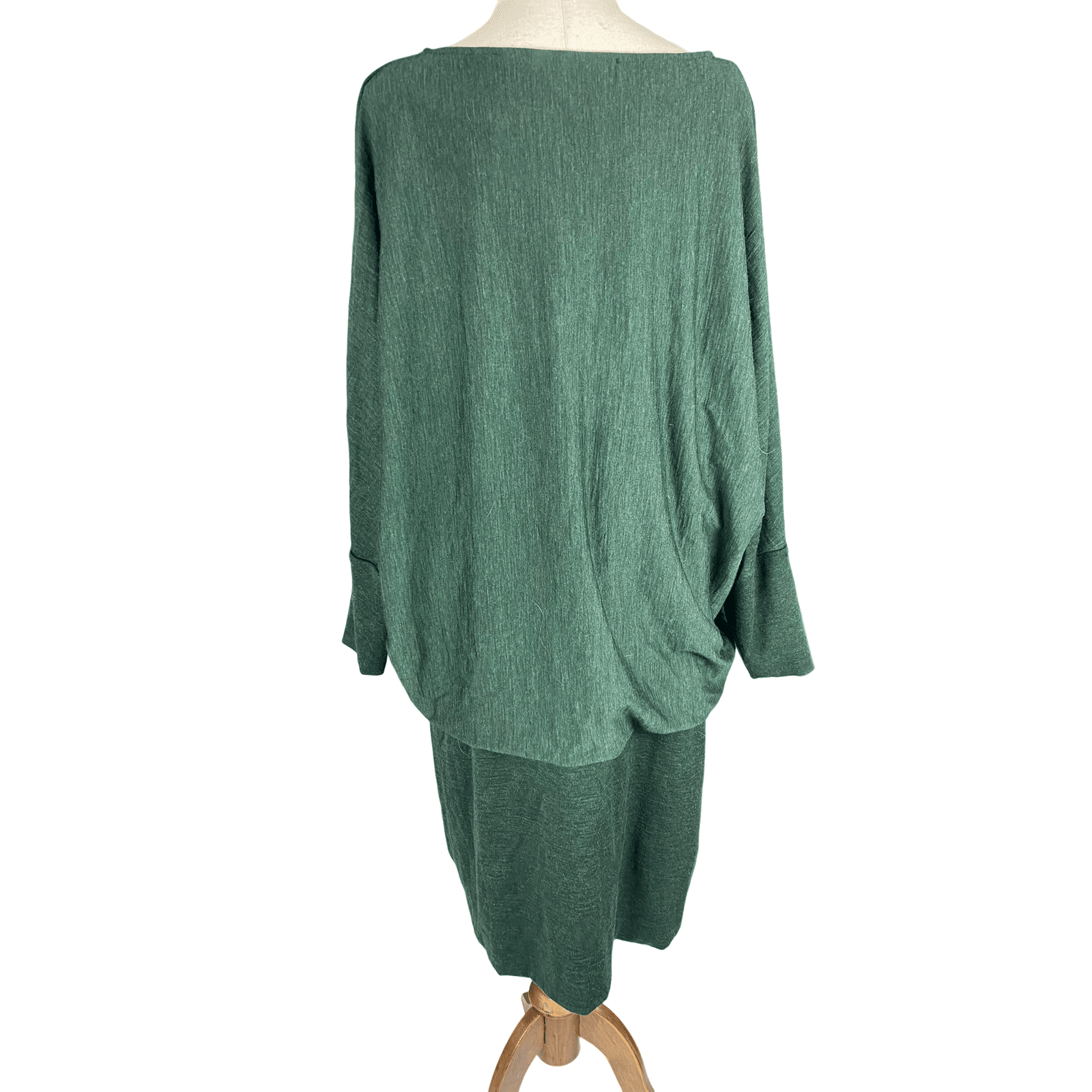 Foil Pure Merino Wool forrest green dress | size 16