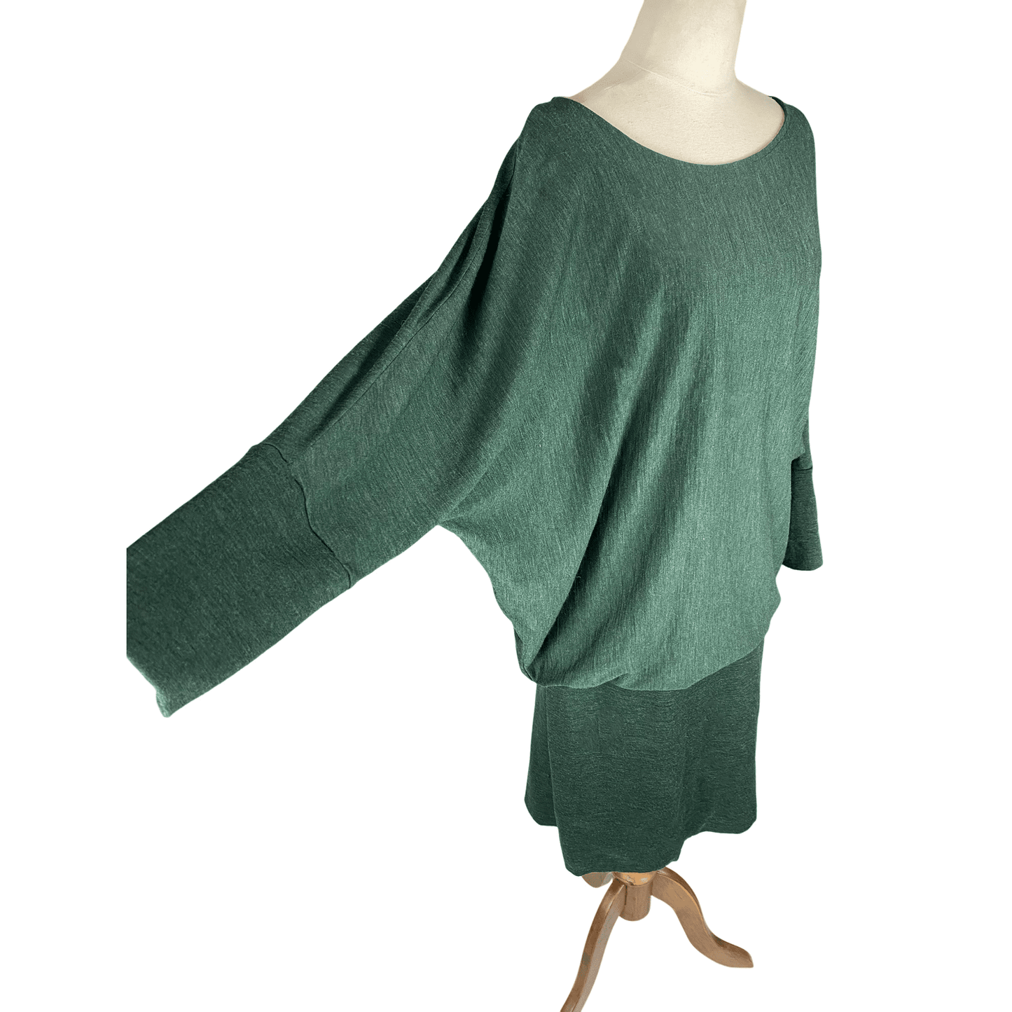 Foil Pure Merino Wool forrest green dress | size 16