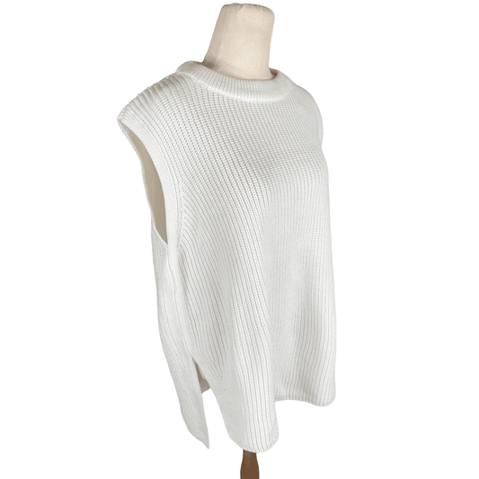 New Look white knit vest | size 14-16