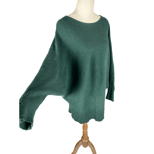 Foxwood forest green longline rib jumper | size 14