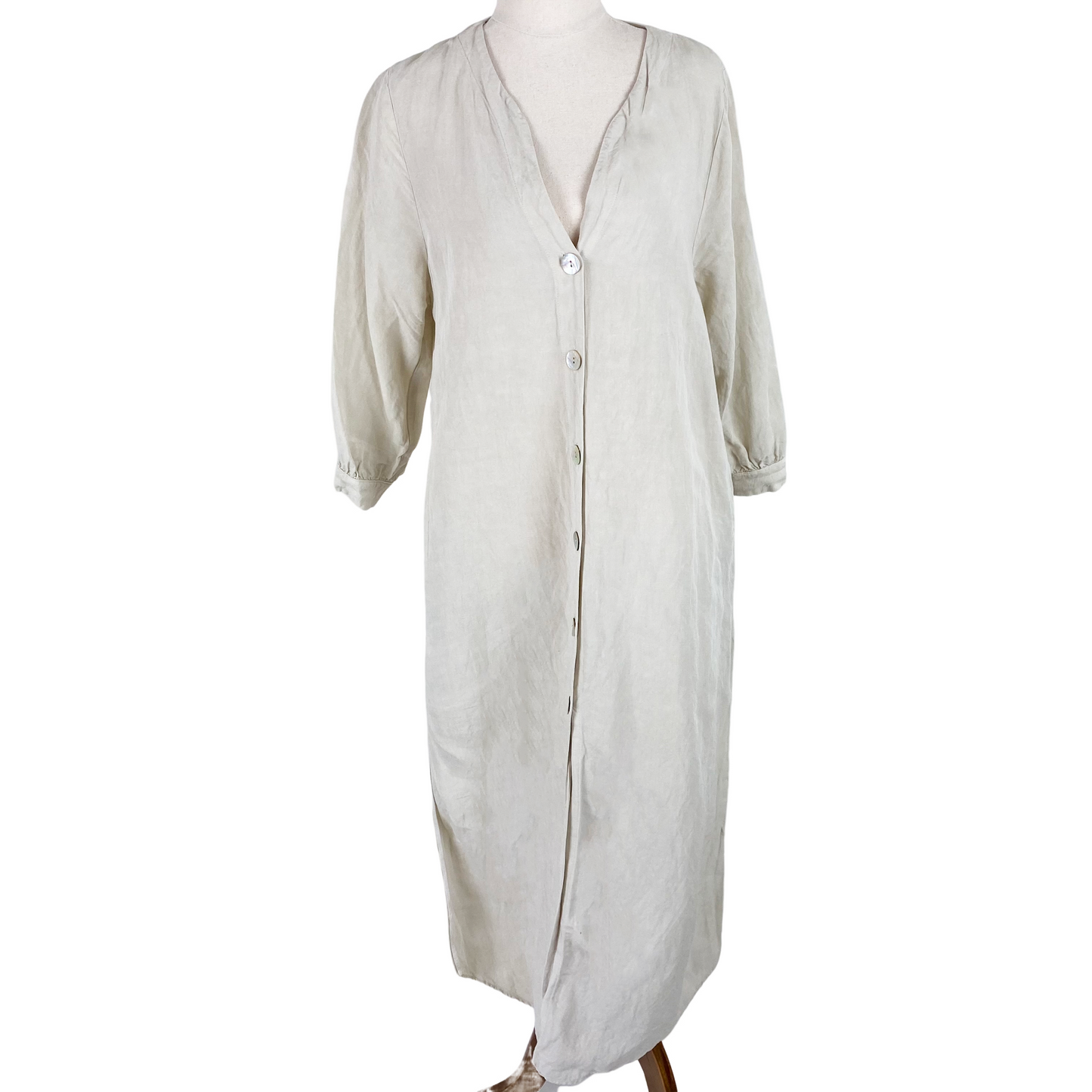 Zara linen-blend maxi dress | size 8-10