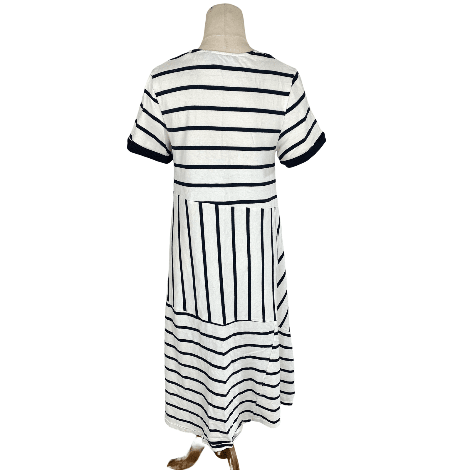 Trelise Cooper stripe v neck dress | size 8-10