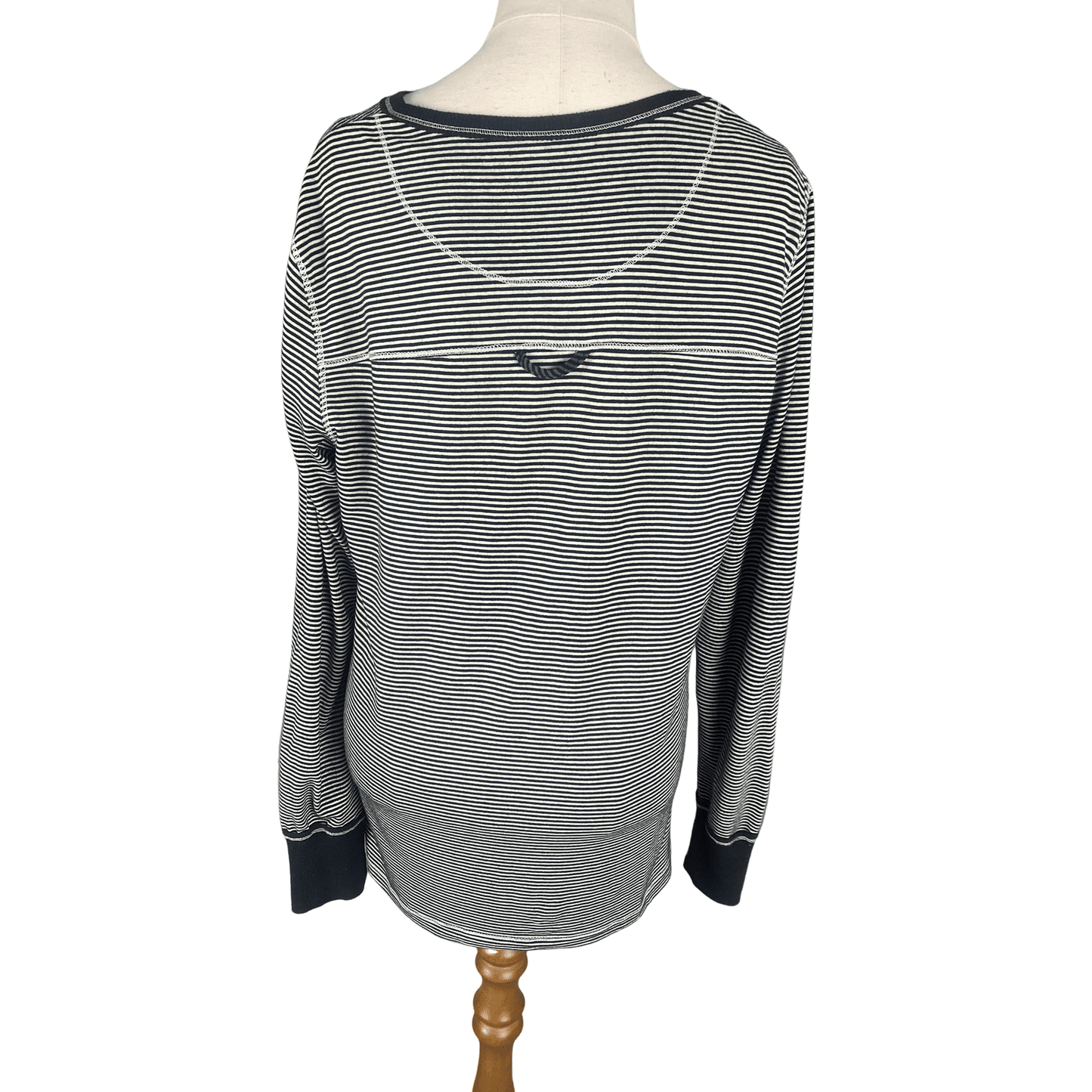 Verge black and white stripe long sleeve | size 12 medium