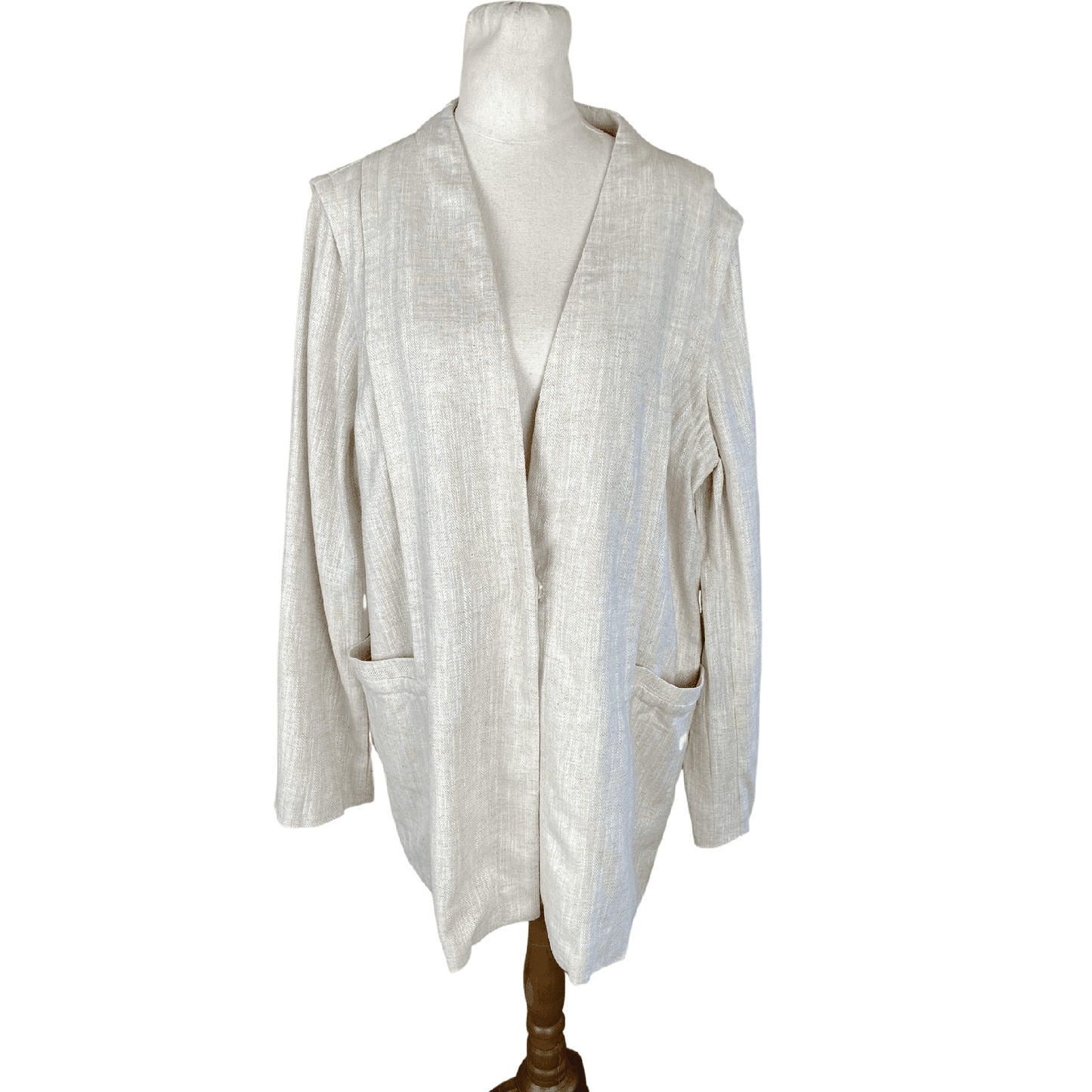 NEW with tag- Max Annie Linen Blend Blazer in Natural Marle | size 14 RRP $179.99