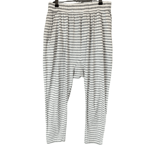 Moochi grey and white drop-crotch pants | size 14-16