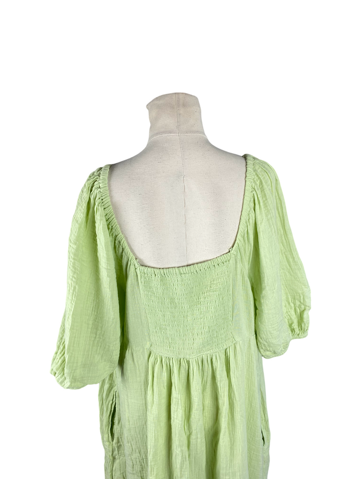 Lime cotton maxi dress | size 18