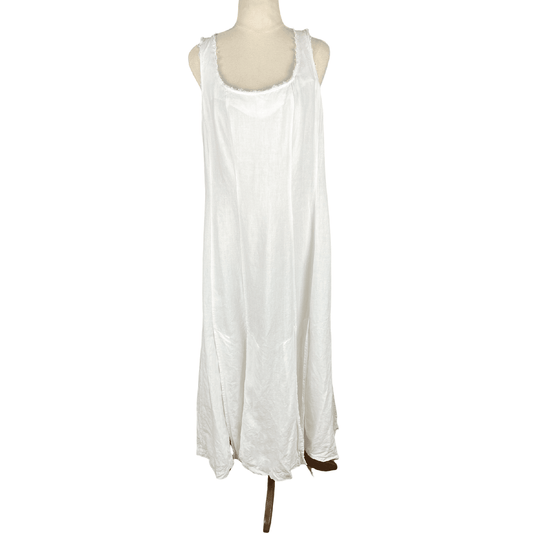 Jane Daniels white linen-blend dress | size 14