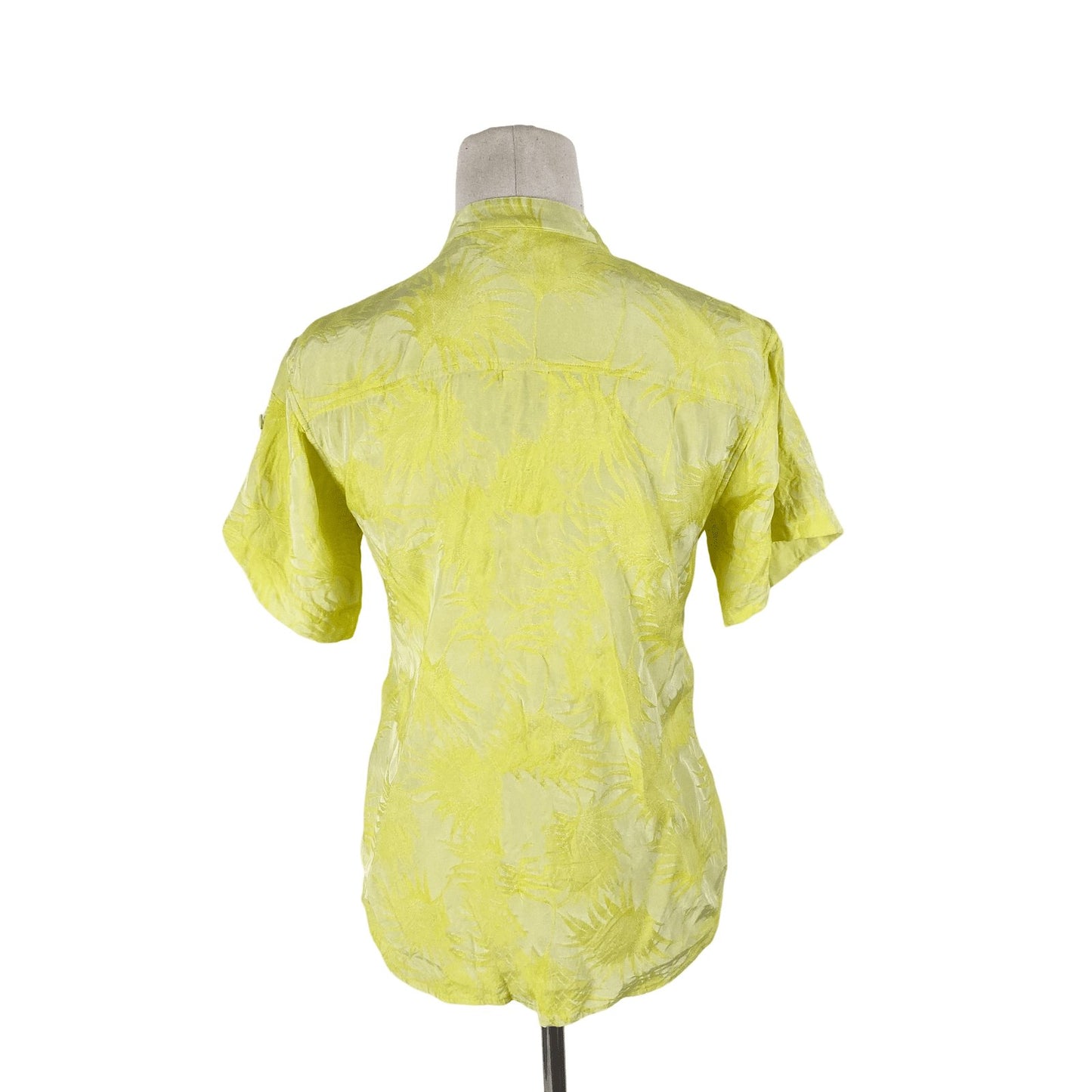 Equipment yellow print short sleeve top | size 6