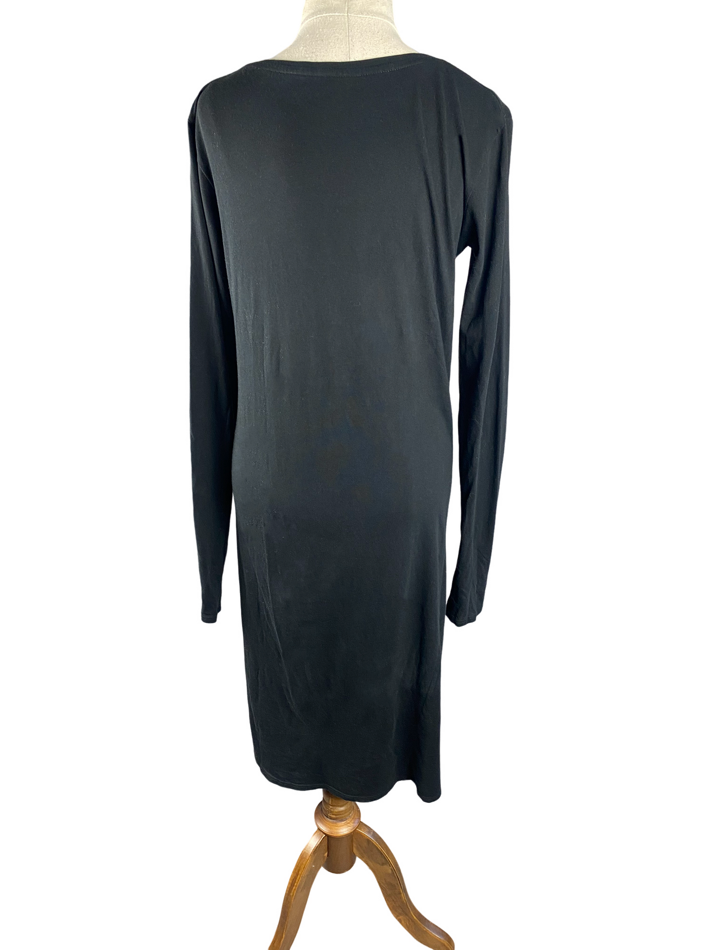 Kowtow black long sleeve dress | size 8