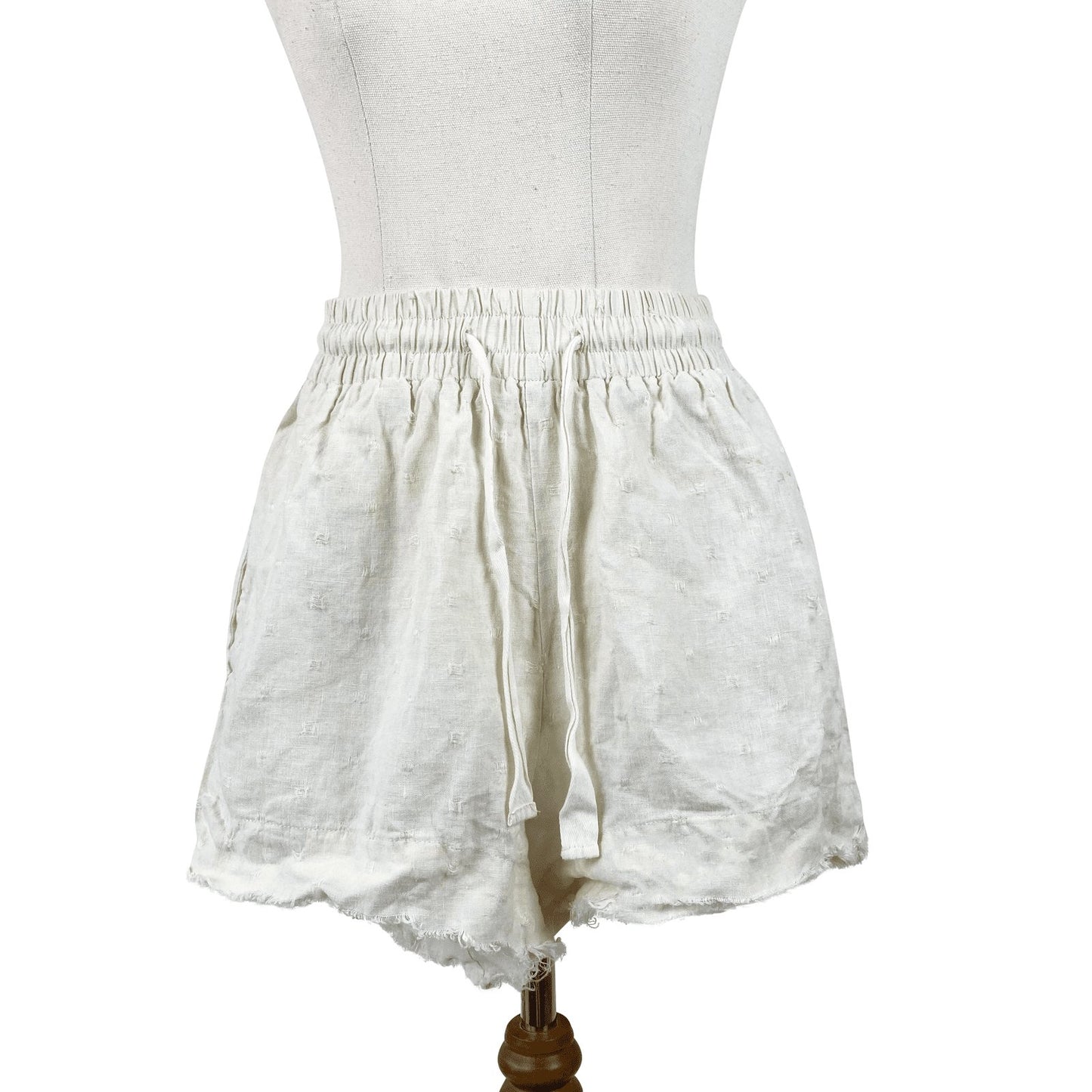 Marle linen off white shorts | size 8