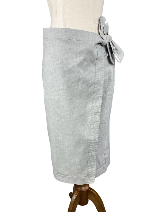 Max linen-blend wrap skirt | size 8