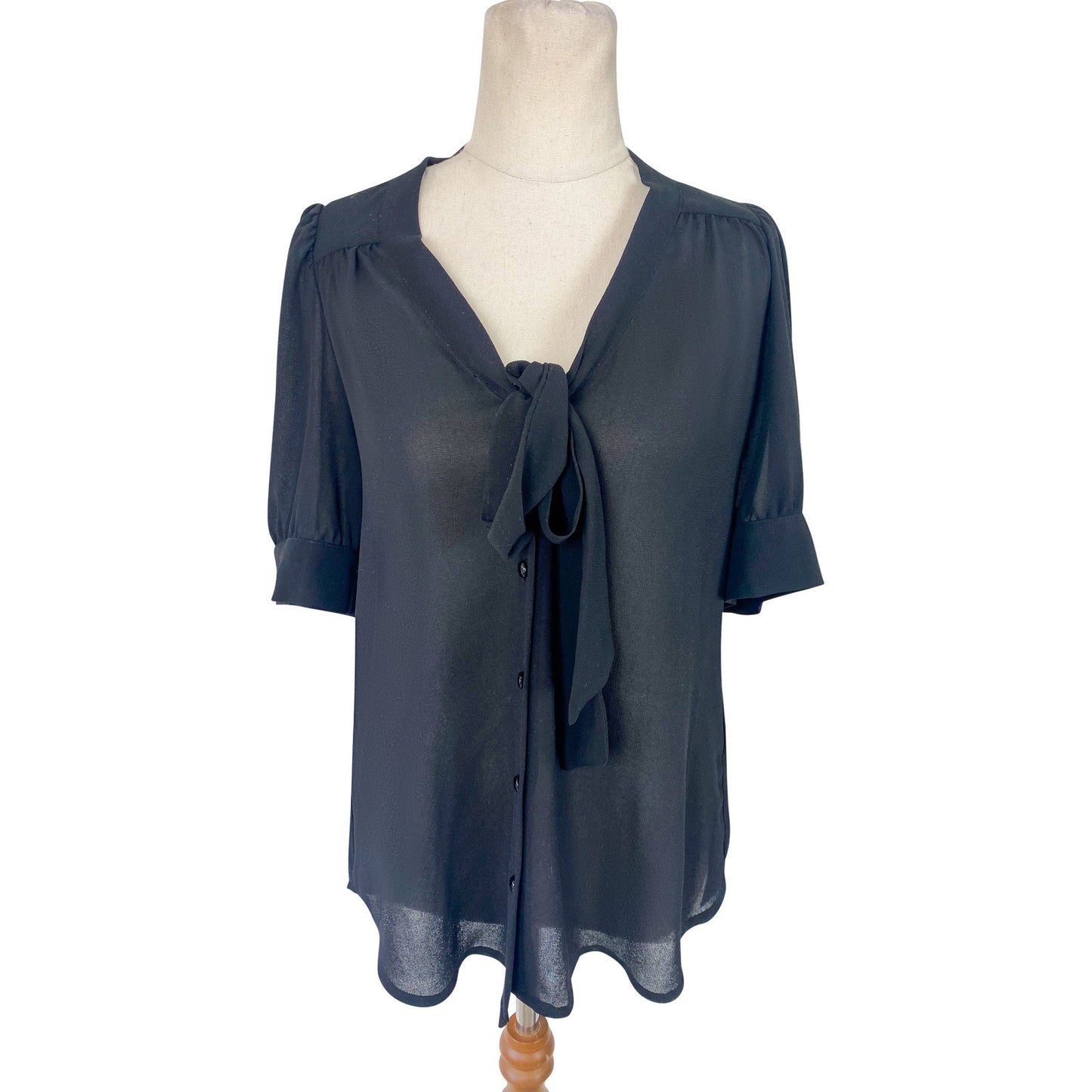 Dotti button-down back sheer top | size 10