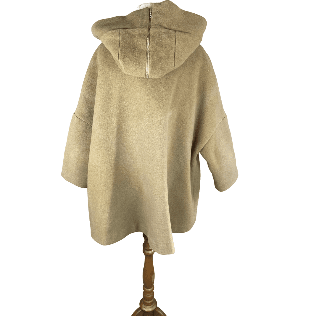 Isaac & Lulu camel wool-blend coat | size 10-12