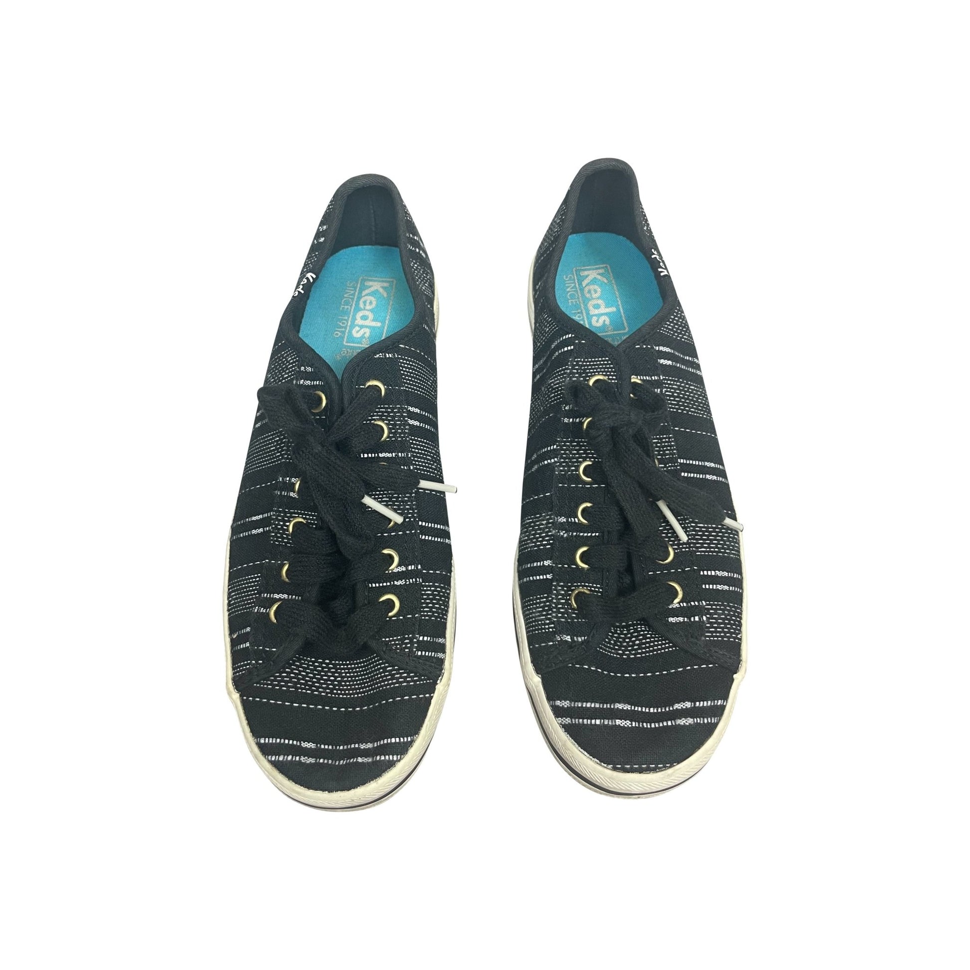 Keds black trainers w white stitch | size 7 or EU 37.5