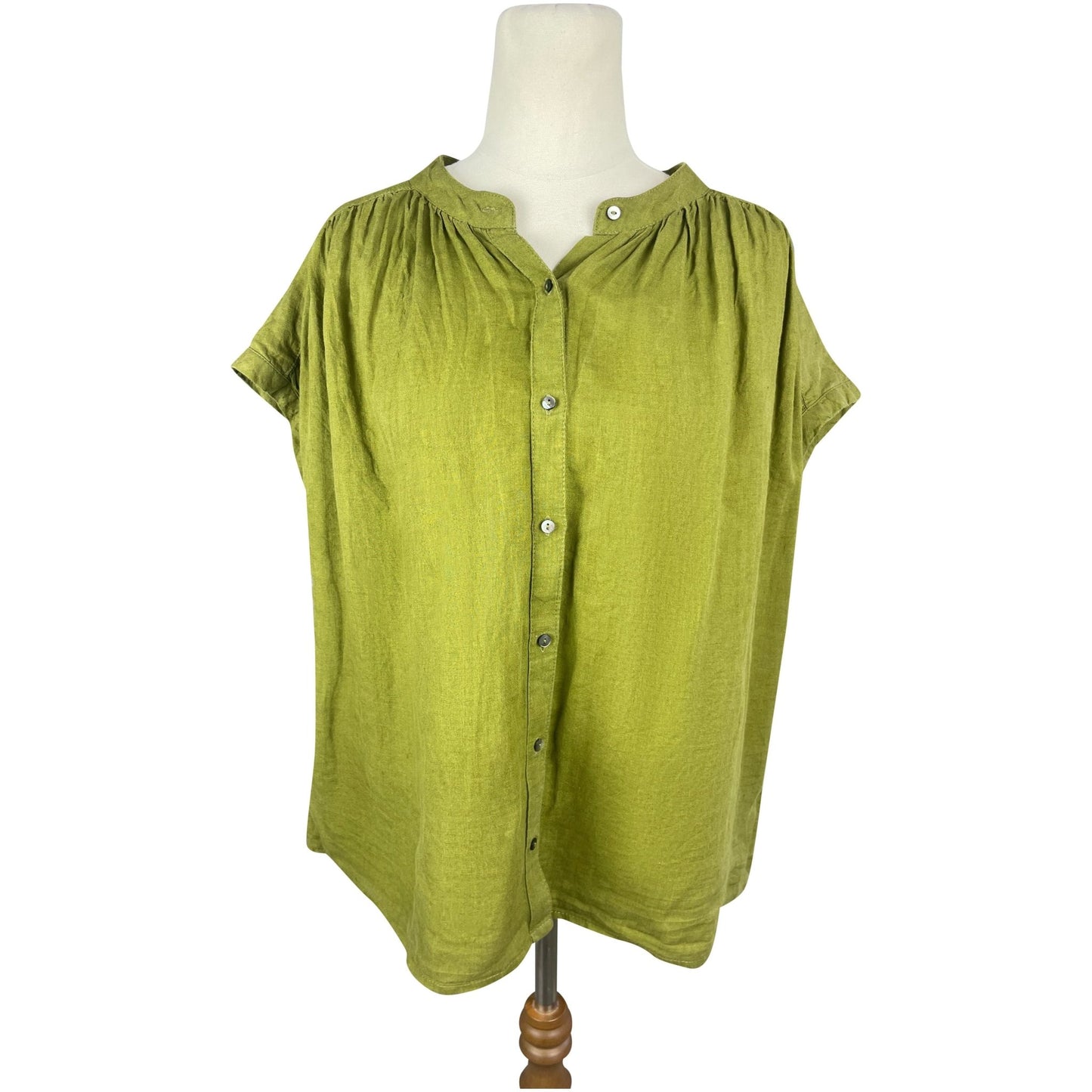 MAX linen blend top | size 10