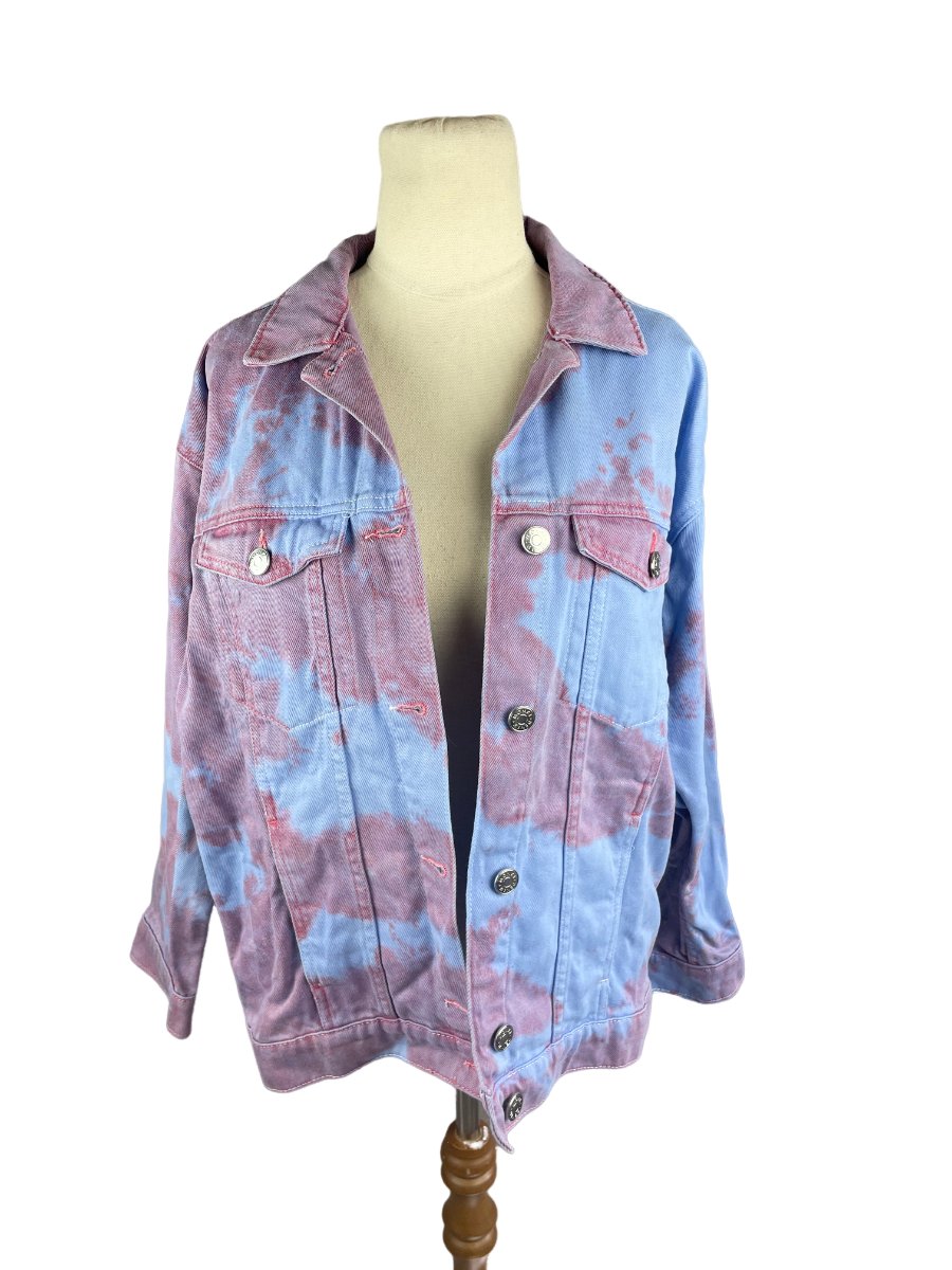 Monki tiedye oversized denim jacket | size 8